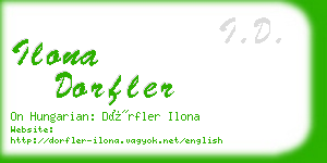 ilona dorfler business card